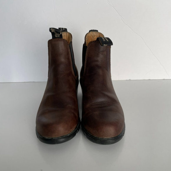 Blundstone 1673 Leather Chelsea Boots Pull On Round Toe Casual Brown 6.5 - Picture 4 of 11